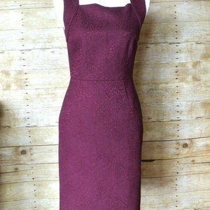 Banana Republic Wine Textured Sheath Dress - 10P